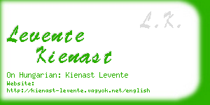 levente kienast business card